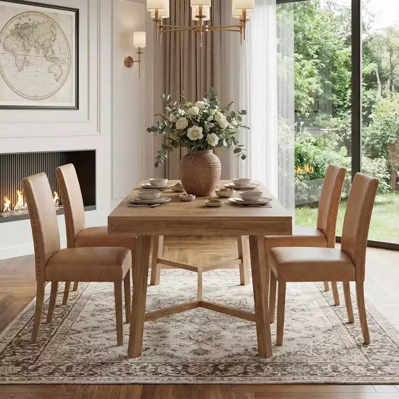 Table de salle à manger rustique de 180 cm – Pour 6 à 8 personnes, en MDF, multifonctionnelle