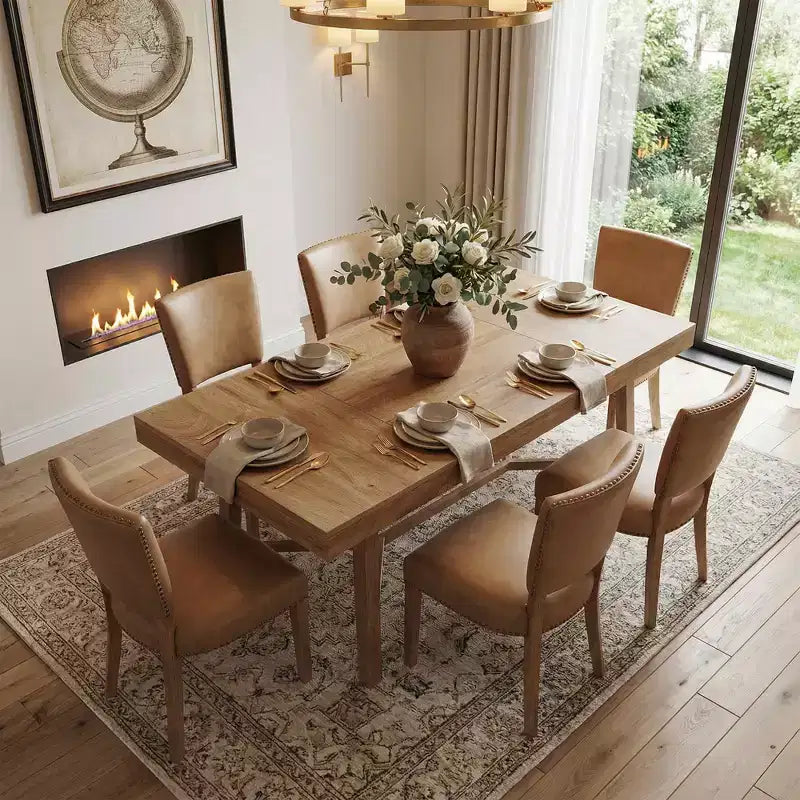 Table de salle à manger rustique de 180 cm – Pour 6 à 8 personnes, en MDF, multifonctionnelle