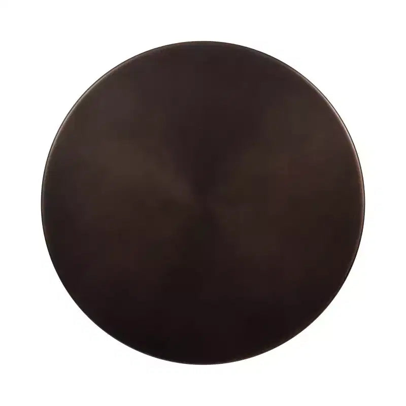 Table d'appoint ronde en métal au fini bronze antique