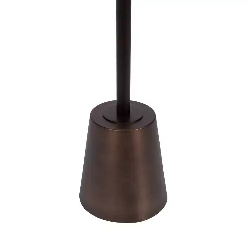 Table d'appoint ronde en métal au fini bronze antique