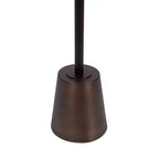 Table d'appoint ronde en métal au fini bronze antique