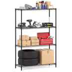 Gymax 4-Tier Storage Shelving Unit Adjustable Utility Storage Shelf w/ V-Shaped Wire Rack