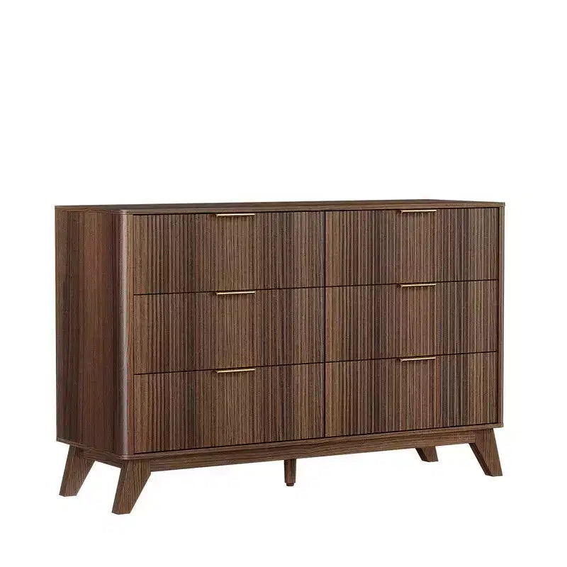 Commode à tiroirs doubles de 47 po avec 6 tiroirs à grille