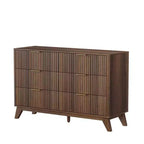Commode à tiroirs doubles de 47 po avec 6 tiroirs à grille
