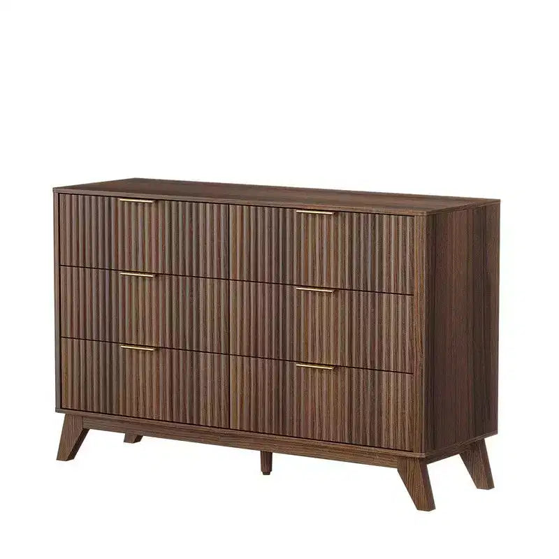 Commode à tiroirs doubles de 47 po avec 6 tiroirs à grille