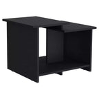 Table basse noire de 23,6" avec étagère ouverte