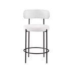 Tabouret de comptoir en tissu bouclé, lot de 2
