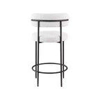 Tabouret de comptoir en tissu bouclé, lot de 2