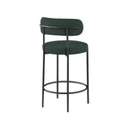 Tabouret de comptoir en tissu bouclé, lot de 2