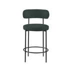 Tabouret de comptoir en tissu bouclé, lot de 2