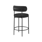 Tabouret de comptoir en tissu bouclé, lot de 2