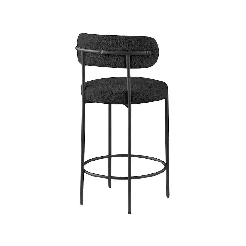 Tabouret de comptoir en tissu bouclé, lot de 2