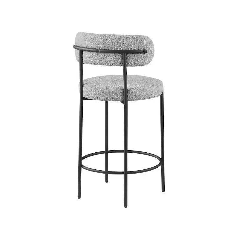 Tabouret de comptoir en tissu bouclé, lot de 2