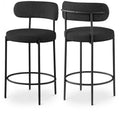 Meridian Furniture Beacon Boucle Fabric Stool, Set of 2
