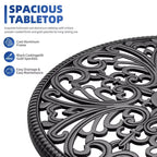 Table bistrot ronde d'extérieur avec trou pour parasol – Aluminium moulé, 58 cm