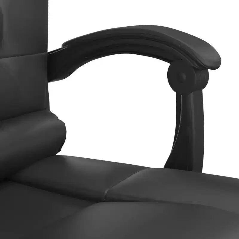 Fauteuil de bureau inclinable massant – Similicuir noir