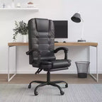 Fauteuil de bureau inclinable massant – Similicuir noir