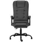 Fauteuil de bureau inclinable massant – Similicuir noir