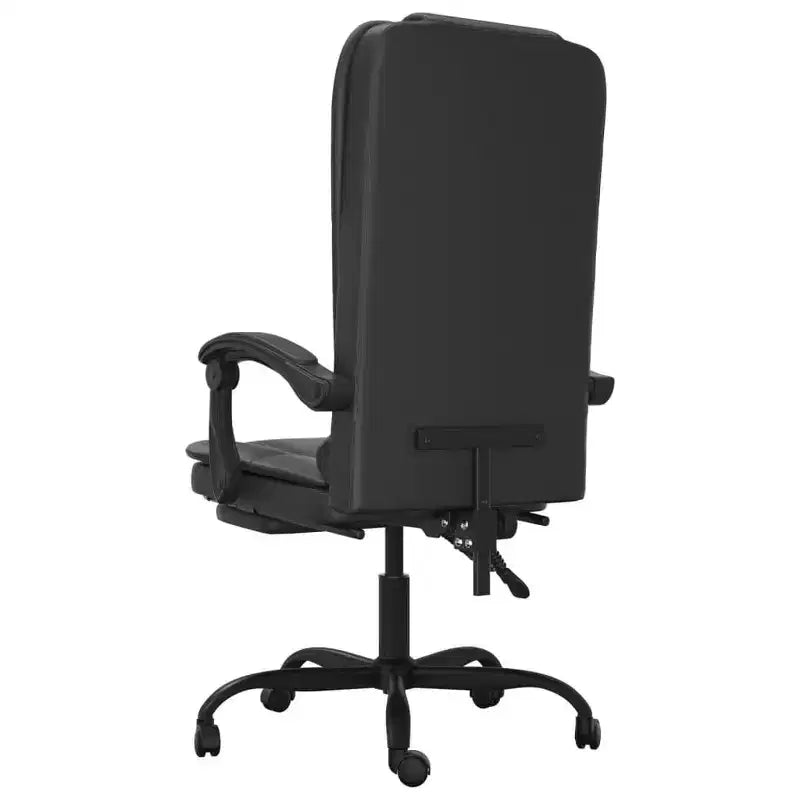 Fauteuil de bureau inclinable massant – Similicuir noir
