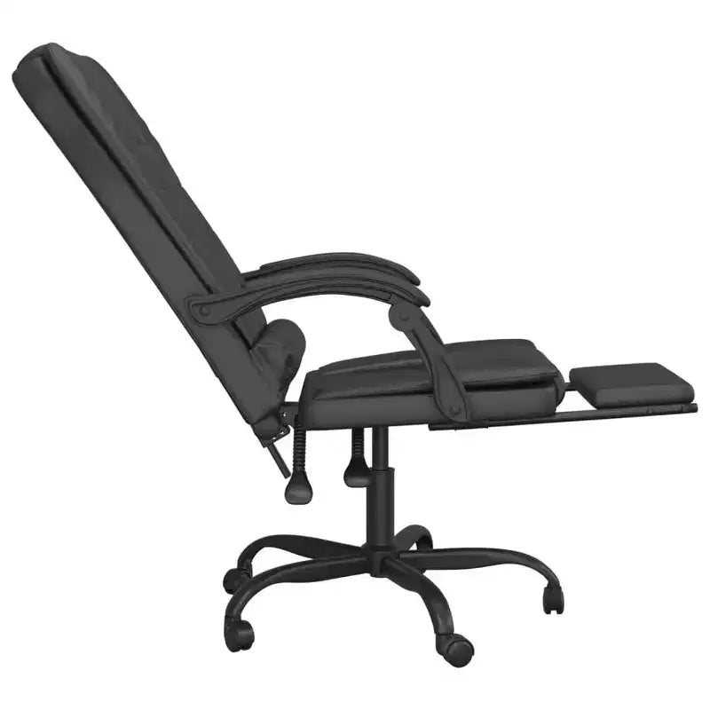 Fauteuil de bureau inclinable massant – Similicuir noir