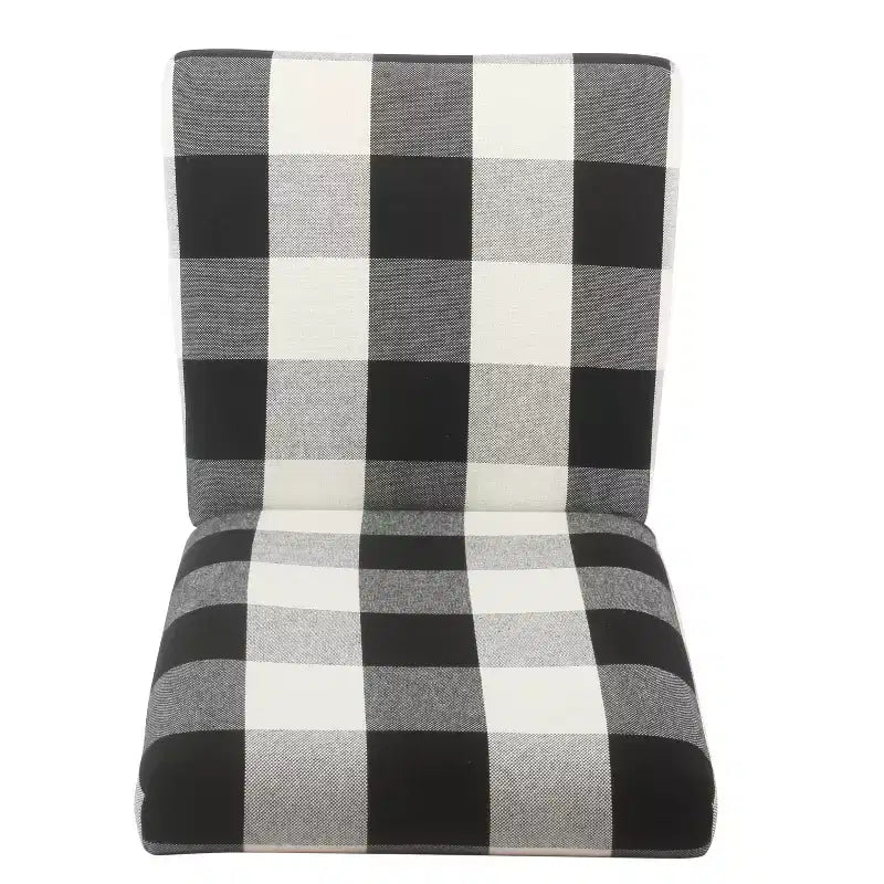 Lot de 2 chaises de salle à manger Parsons - Carreaux de buffle noirs