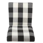 Lot de 2 chaises de salle à manger Parsons - Carreaux de buffle noirs