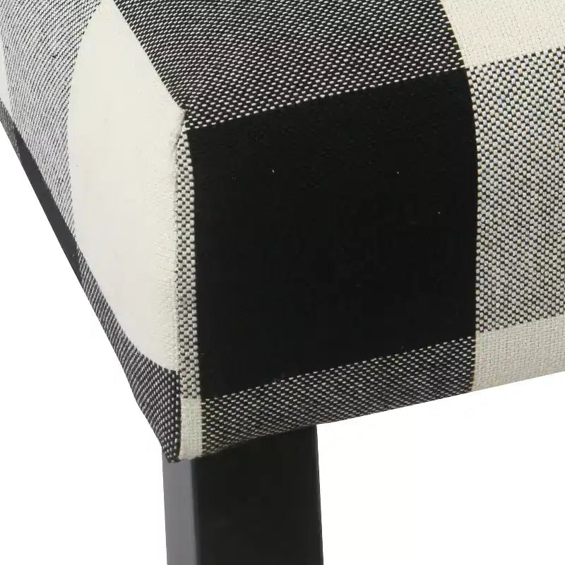 Lot de 2 chaises de salle à manger Parsons - Carreaux de buffle noirs