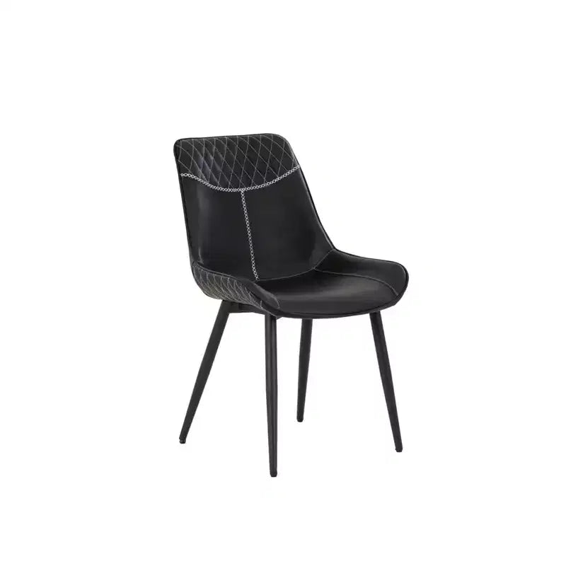 Lot de 2 chaises de salle à manger à dossier haut, noires