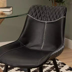 Lot de 2 chaises de salle à manger à dossier haut, noires