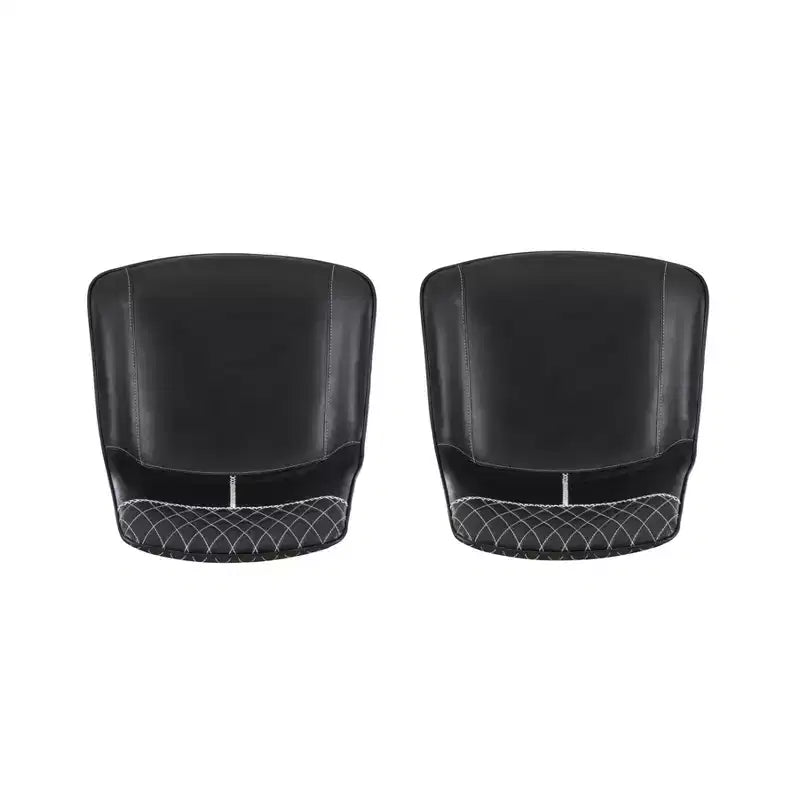 Lot de 2 chaises de salle à manger à dossier haut, noires