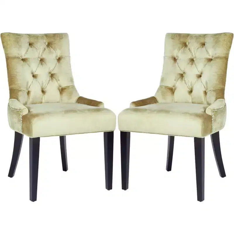 Abby 19 H Tufted Dining Chair With Nail Head Trim (Set of 2) - MCR4701 - Safavieh Couture