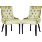 Abby 19 H Tufted Dining Chair With Nail Head Trim (Set of 2) - MCR4701 - Safavieh Couture
