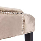 Chaise de salle à manger capitonnée avec clous décoratifs (Lot de 2)