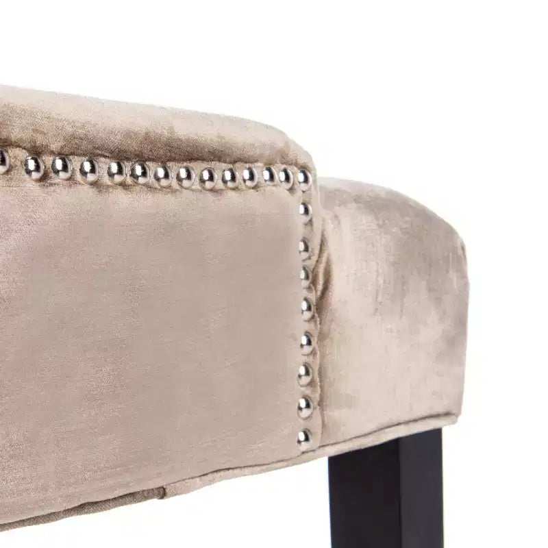 Chaise de salle à manger capitonnée avec clous décoratifs (Lot de 2)