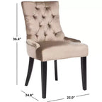 Chaise de salle à manger capitonnée avec clous décoratifs (Lot de 2)