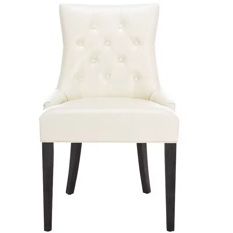 Chaise de salle à manger capitonnée avec clous décoratifs (Lot de 2)