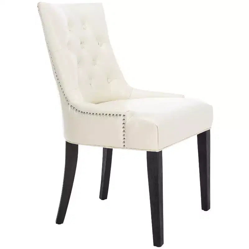 Chaise de salle à manger capitonnée avec clous décoratifs (Lot de 2)