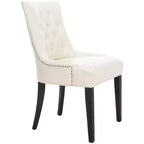 Chaise de salle à manger capitonnée avec clous décoratifs (Lot de 2)