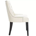 Chaise de salle à manger capitonnée avec clous décoratifs (Lot de 2)