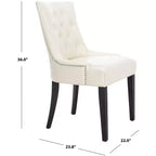 Chaise de salle à manger capitonnée avec clous décoratifs (Lot de 2)
