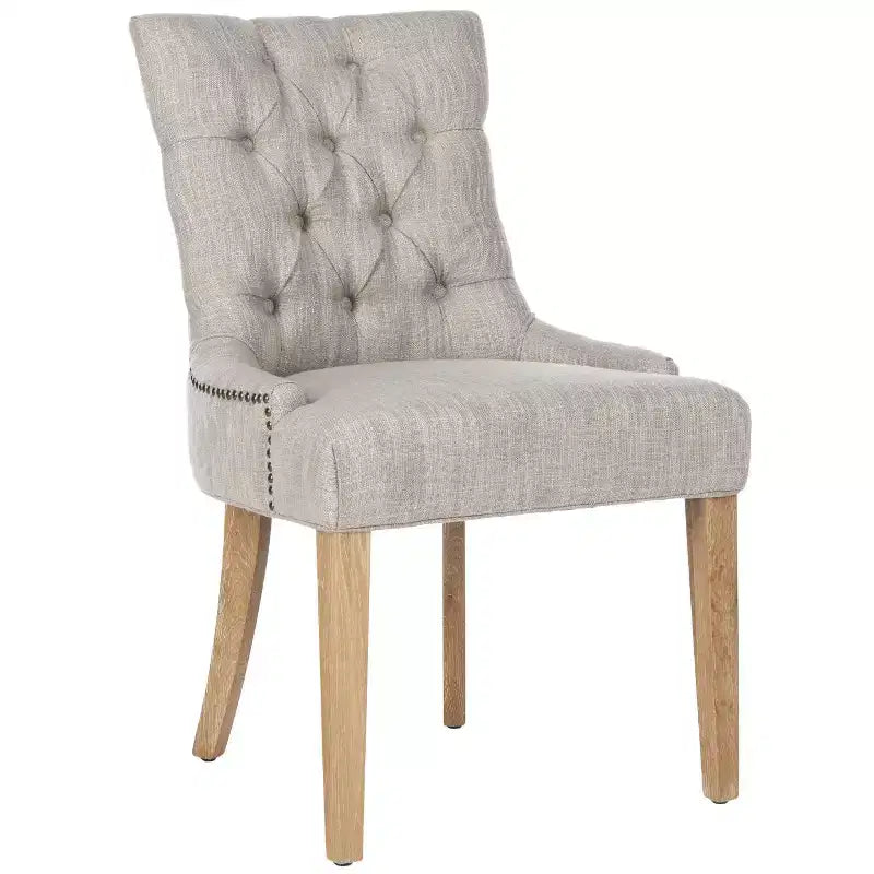 Chaise de salle à manger capitonnée avec clous décoratifs (Lot de 2)