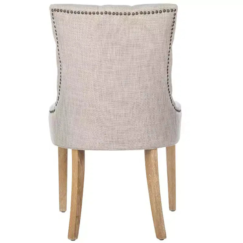 Chaise de salle à manger capitonnée avec clous décoratifs (Lot de 2)