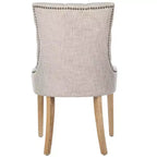 Chaise de salle à manger capitonnée avec clous décoratifs (Lot de 2)