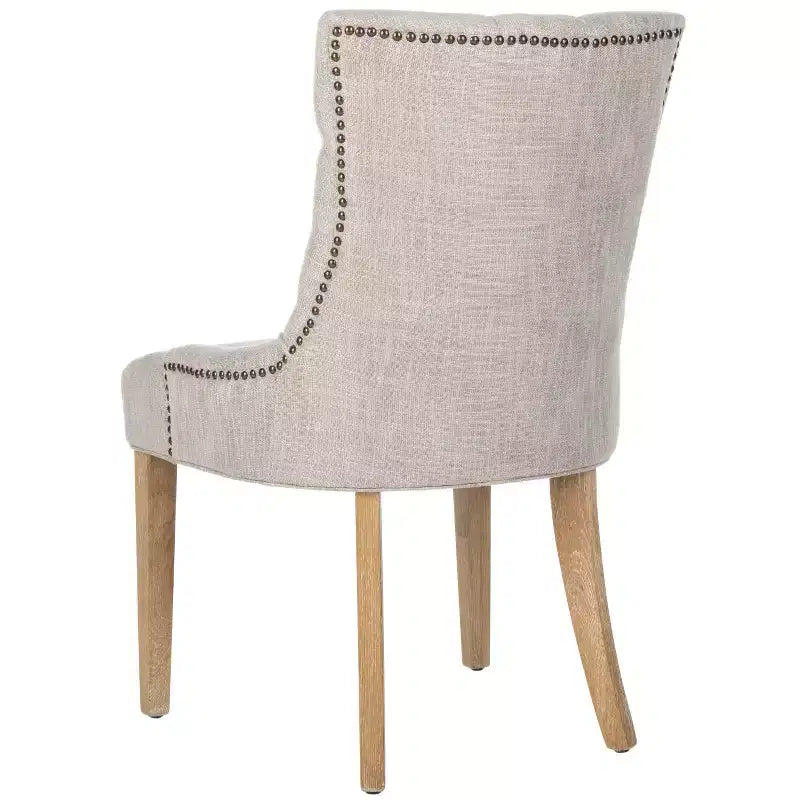 Chaise de salle à manger capitonnée avec clous décoratifs (Lot de 2)