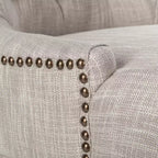 Chaise de salle à manger capitonnée avec clous décoratifs (Lot de 2)