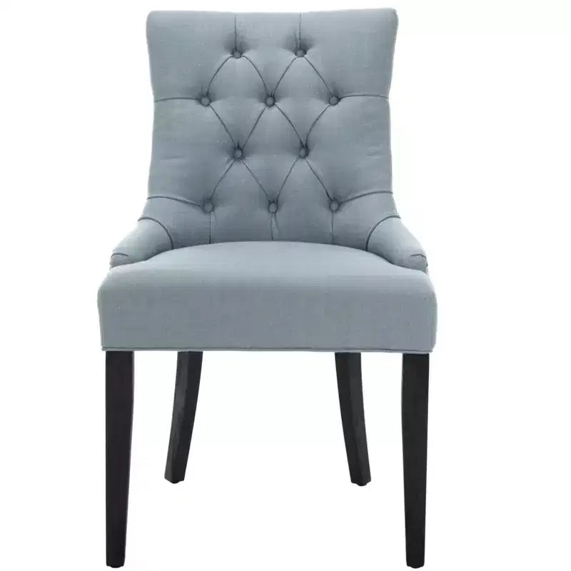 Chaise de salle à manger capitonnée avec clous décoratifs (Lot de 2)