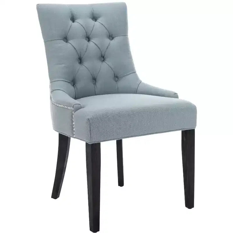 Chaise de salle à manger capitonnée avec clous décoratifs (Lot de 2)