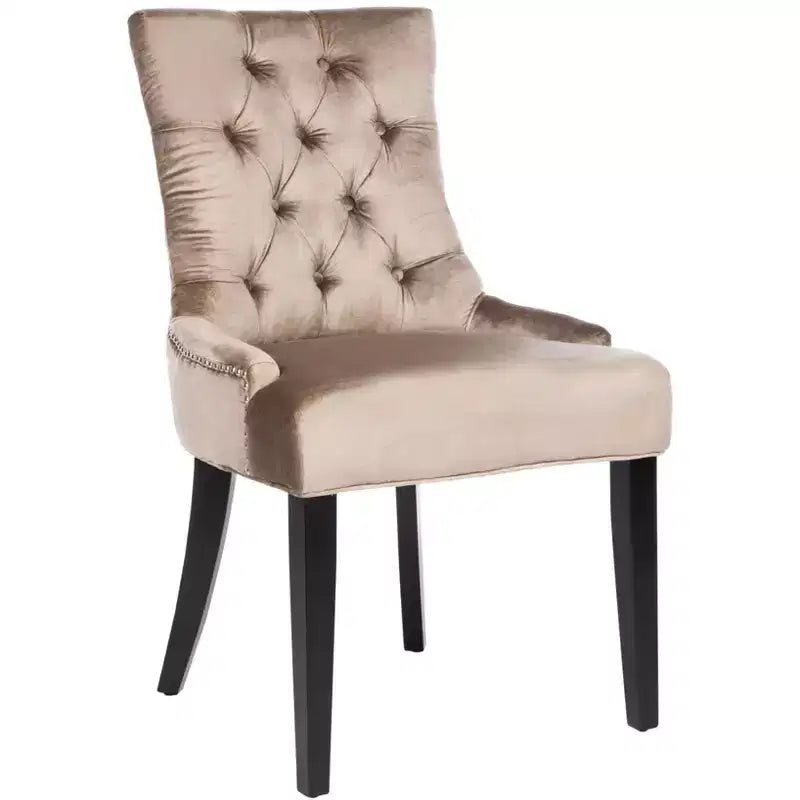 Chaise de salle à manger capitonnée avec clous décoratifs (Lot de 2)