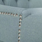 Chaise de salle à manger capitonnée avec clous décoratifs (Lot de 2)