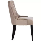 Chaise de salle à manger capitonnée avec clous décoratifs (Lot de 2)